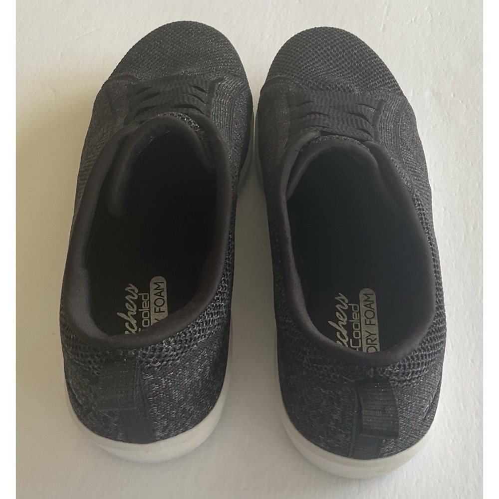 Skechers Black Dark Gray Air-Cooled Memory Foam Sneakers Size 9 - Picture 5 of 5